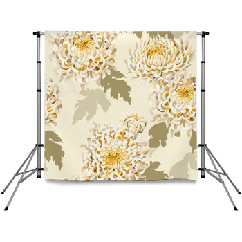 Chrysanthemum Custom Backdrops | Available in Ultra Large Custom Sizes