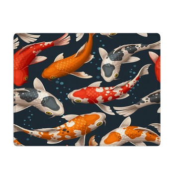 Seamless Koi Carps Bath Mat