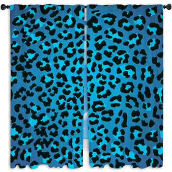 Seamless Leopard Print. Window Curtain