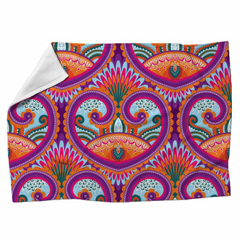 Paisley Fleece Blanket Throws | Free Personalization