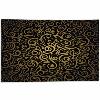 Black and gold Area Rugs & Floor Mats