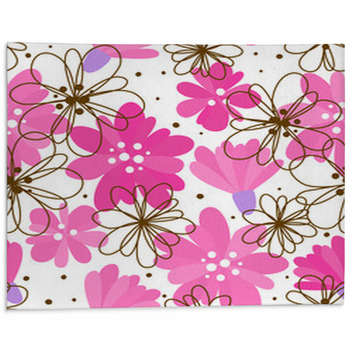 Pink floral Area Rugs & Floor Mats