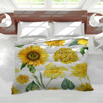 Sunflowers field floral bedding Comforter with my on sale art.