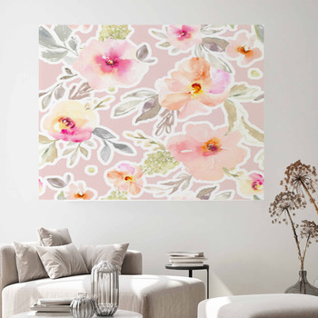 Pink floral Wall Decor in Canvas, Murals, Tapestries, Posters & More