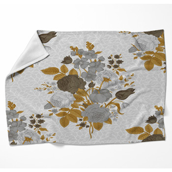 Classic floral Fleece Blanket Throws | Free Personalization