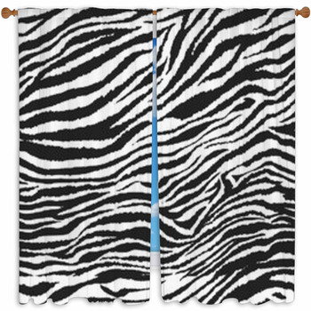 Seamless Zebra Pattern Custom Size Window Curtain