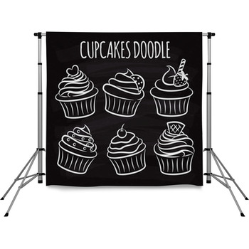 Cupcake Custom Backdrops  Available in Super Large Custom Sizes