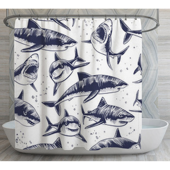 Shark Shower Curtain -  UK