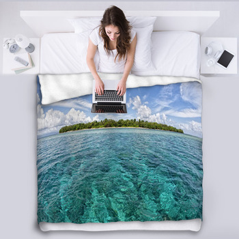 Paradise Fleece Blanket Throws Free Personalization