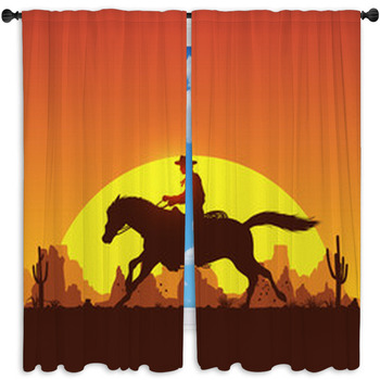 Erosebridal Cowgirl Cowboy Lovers Window Curtains Personalized Cowboys  Gifts for Women,Western Blackout Curtains Cowboy Boots for Men Curtains &