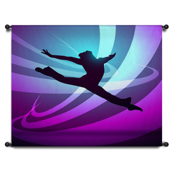 Purple Gymnastics Silhouette | Poster