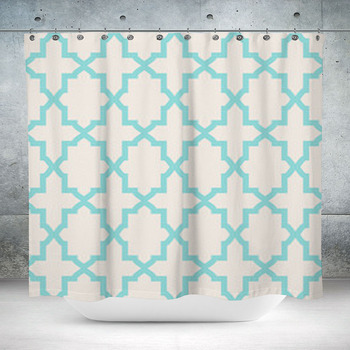 Simple Abstract Arabesque Custom Size Shower Curtain