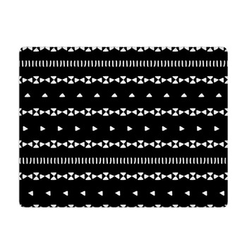 African Black Off-White Ethnic Mudcloth Farmhouse Bath Mat IMAMU