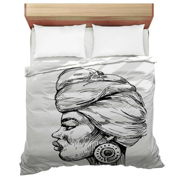 Sketch Of A African American Woman Hand Drawn  Comforter