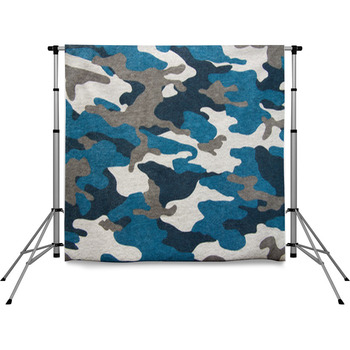 Sticker Blue Camouflage Texture Pattern-Mimetico Militare Blu 