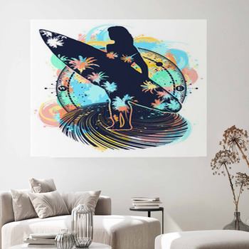 Surfer Wall Decor in Canvas, Murals, Tapestries, Posters & More