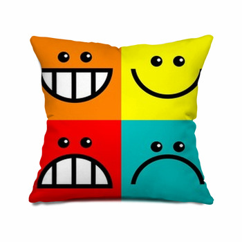 Emoji Pillow Sham Cartoon Like Smiley Faces of Mosters Happy Sad Angry  Furious Moods Expressions Print, Decorative Standard King Size Printed  Pillowcase, 36 X 20 Inches, Multicolor, by Ambesonne 