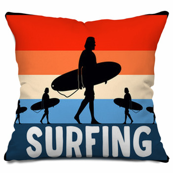 Premium Vector  A colorful illustration of a surfboard with the words let's  go surfing