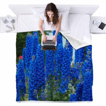 Blue Floral Blanket, Blue Throw, Floral Blanket, Vintage Floral, Boho Throw  Blanket, White Blue Blanket, Vintage Plant Blanket, Flower Throw -   Canada