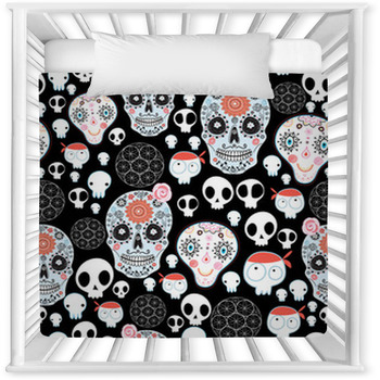 Skull Baby Blankets Toddler Bedding Personalized