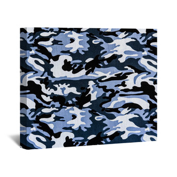 Sticker Blue Camouflage Texture Pattern-Mimetico Militare Blu