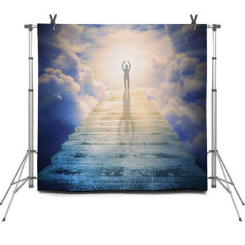 heaven and hell stairs backdrop