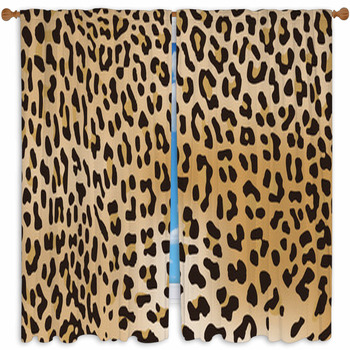 Tiger Fur Texture Custom Size Window Curtain