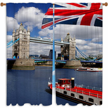 British flag Window Curtains & Drapes | Block Out | Custom Sizes