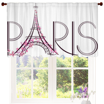 Tower Eiffel With Paris Lettering. Custom Size Valance