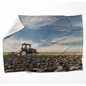 Fall Rusted Tractor Fleece cheapest Blanket