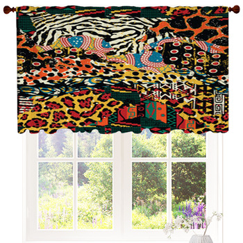 Traditional African Fabric And Wild Custom Size Valance