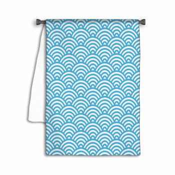 Traditional Japanese Wave Seamless Pattern Vector Towel