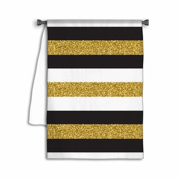 Trendy Gold Strip Vector Seamless Pattern Towel