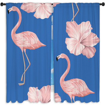 Blue and pink Drapes & Window Treatments | Black Out | Custom Sizes