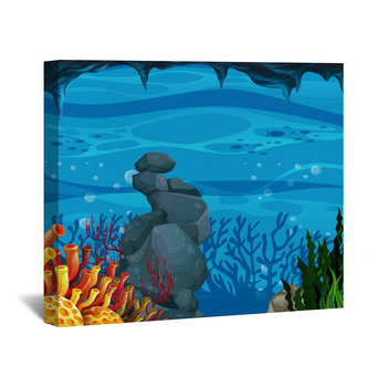 Underwater World Tapestry Blue Ocean Wall Hanging Under the Sea Coral Reef  Wall Tapestry Tropical Fish Tank Undersea Tapestries Marine Wall Art for