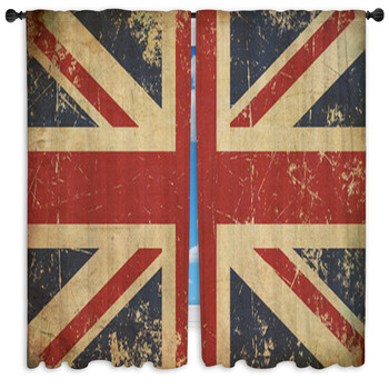 British flag Drapes & Window Treatments | Black Out | Custom Sizes