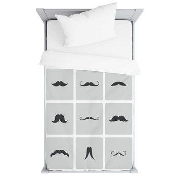 Mustache Baby Blankets, Toddler Bedding | Personalized