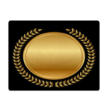 Vector Gold Medal And Laurels On Black Bath Mat