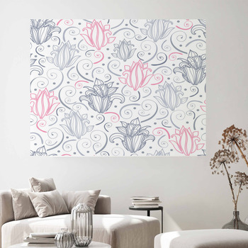 Gray and pink Wall Decor in Canvas, Murals, Tapestries, Posters & More