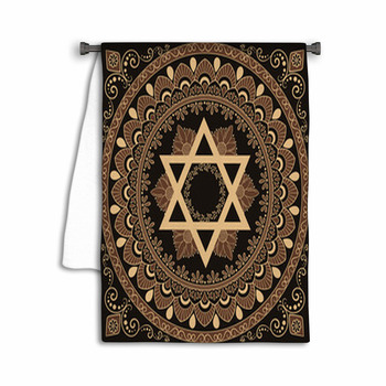 Vector Judaica Pattern Seamlessly Tiling Doodle Towel