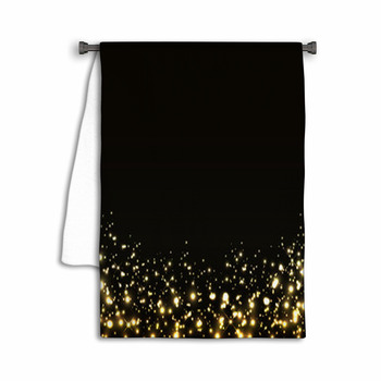 Vector Luxury Black Background With Gold Lights Towel