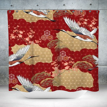 Vector Seamless Of Japanese Custom Size Shower Curtain