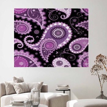 Wall Mural Seamless pink paisley pattern