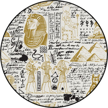 Egyption Glyphs (Golden) DIY VINYL AREA RUG - Electro Threads