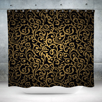 Vintage Seamless Pattern Custom Size Shower Curtain