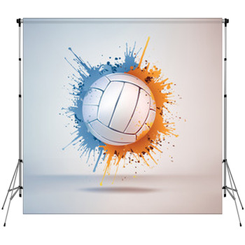 Volleyball Custom Backdrops | Available in Super Large Custom Sizes