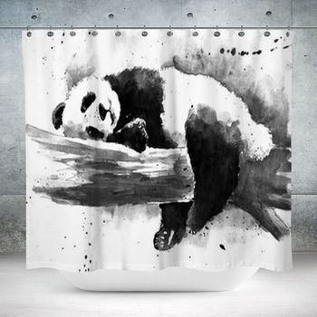 Panda Shower Curtains, Bath Mats, & Towels Personalize