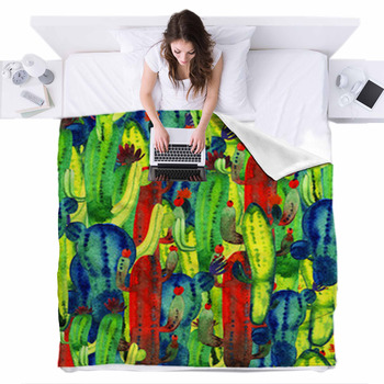 Cactus discount fleece blanket