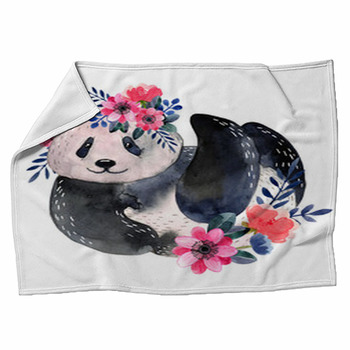 Panda Fleece Blanket Throws | Free Personalization