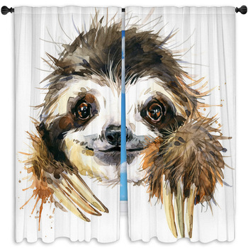 Sloth Window Curtains & Drapes 